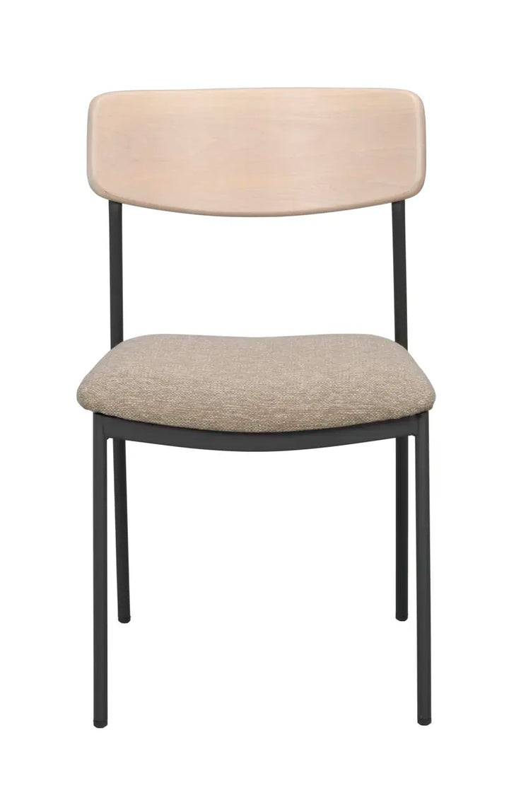 Maymont Stol Vitpigmenterad/mörkbeige/svart