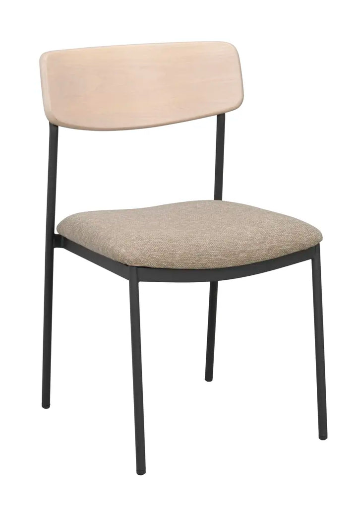 Maymont Stol Vitpigmenterad/mörkbeige/svart