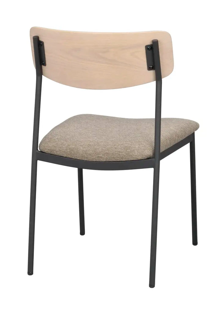 Maymont Stol Vitpigmenterad/mörkbeige/svart