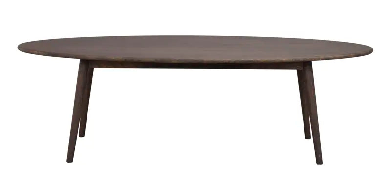 128022 a Tompkins oval coffee table brown oak.