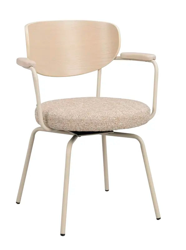 128310 b sb b Merrick swivel chair beige beige metal.