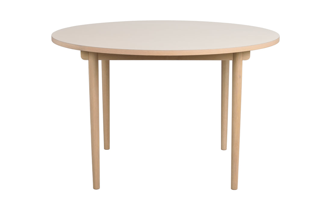 Fairmount Matbord – Beige/Vitpigmenterad Ø120 cm – produktbild