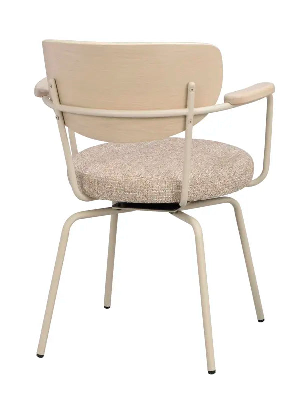 128310 b sb d Merrick swivel chair beige beige metal.
