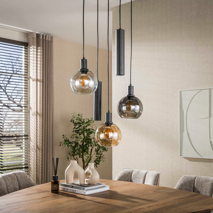 Taklampa Sfera Tricolore 5-Ljus Arctic Svart