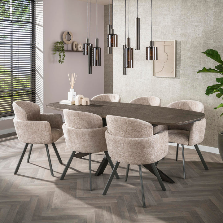 Taklampa Sepiora 5+4 Ljus Sienna Brun