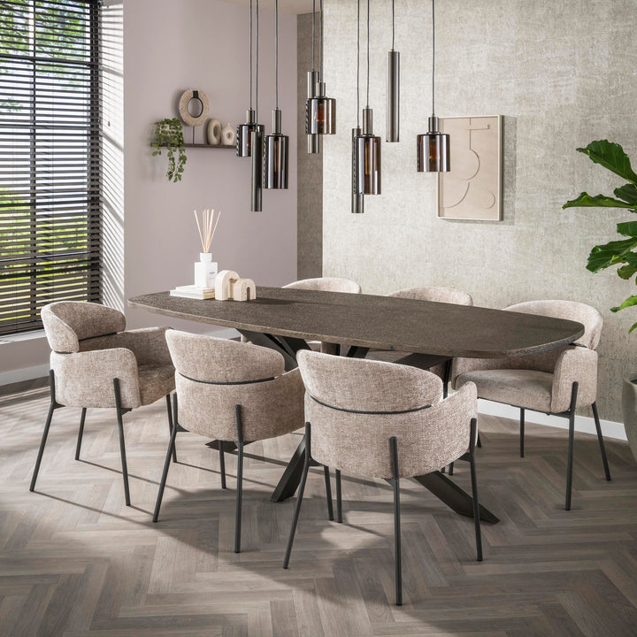 Taklampa Sepiora 5+4 Ljus Sienna Brun