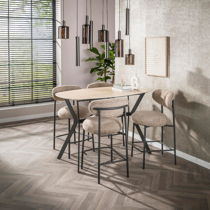Taklampa Sepiora 5+4 Ljus Sienna Brun