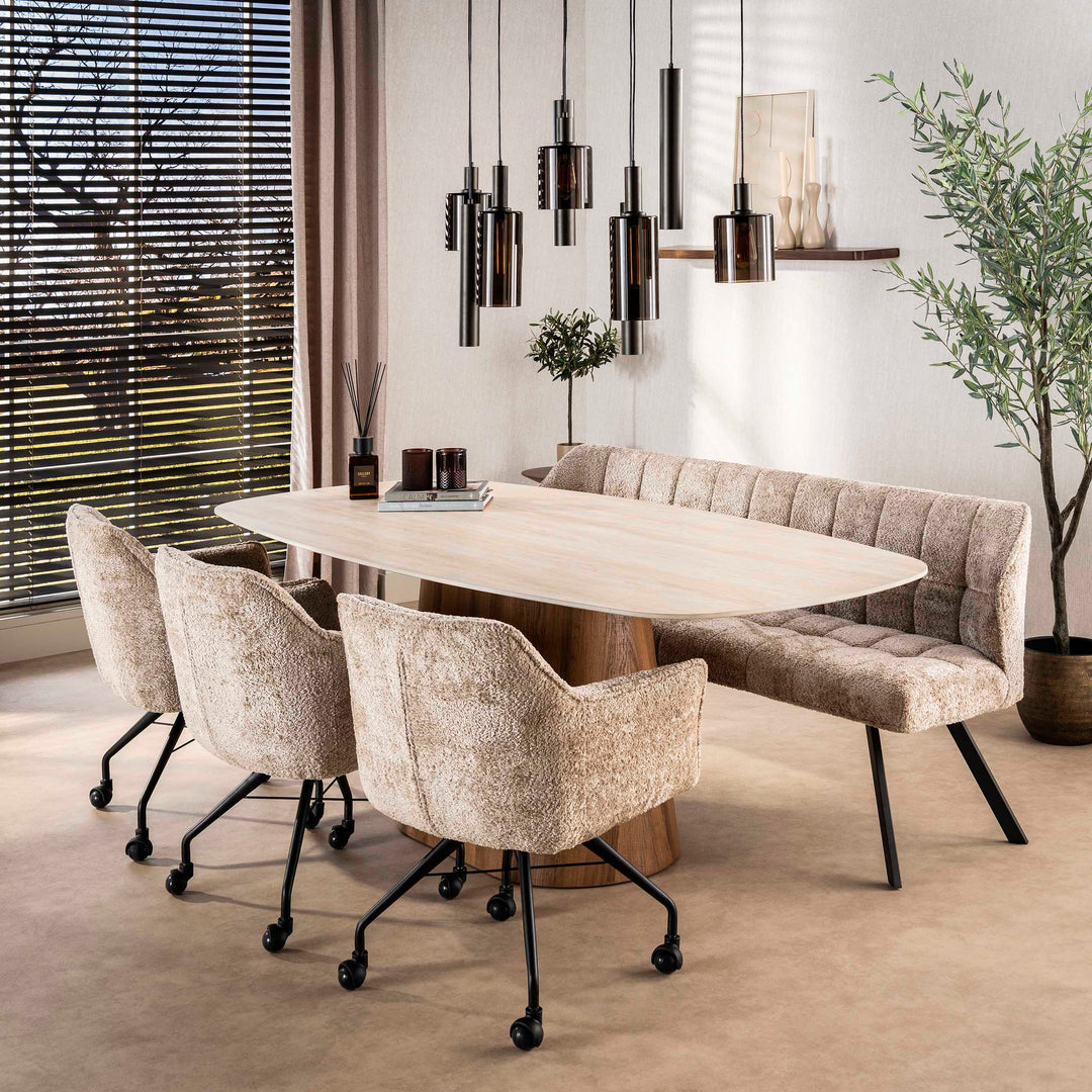 Taklampa Sepiora 5+4 Ljus Sienna Brun