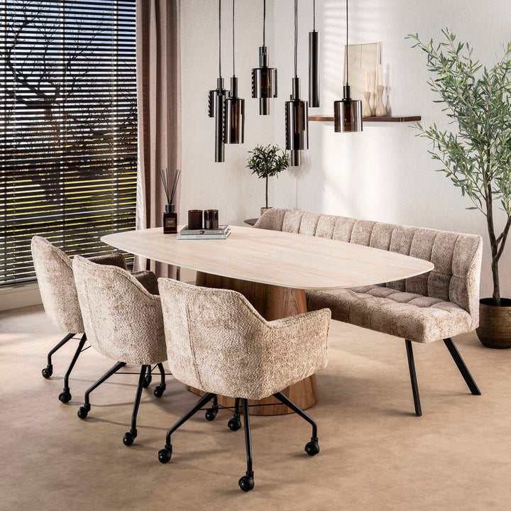 Taklampa Sepiora 5+4 Ljus Sienna Brun