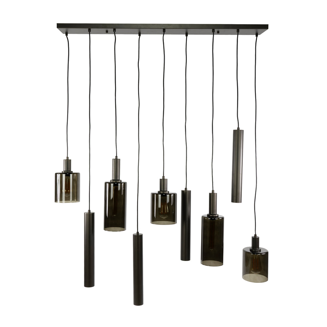 Taklampa Sepiora 5+4 Ljus Sienna Brun