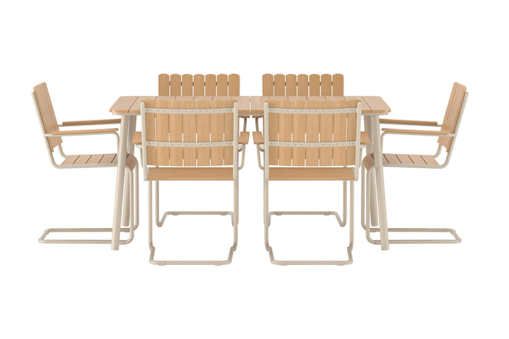 Holmsund matgrupp 150x90 inkl 6st stolar – Beige