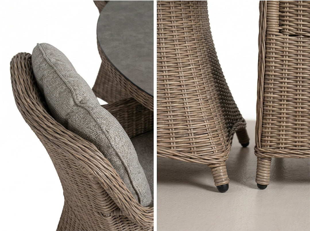 Hastings matgrupp Ø150 inkl 6 st fåtöljer