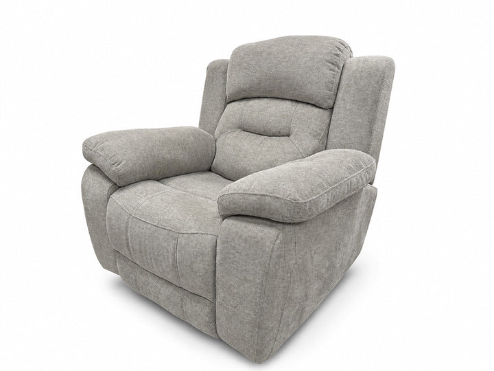 Roma reclinersoffa - Tyg Mörkgrå &amp; Beige
