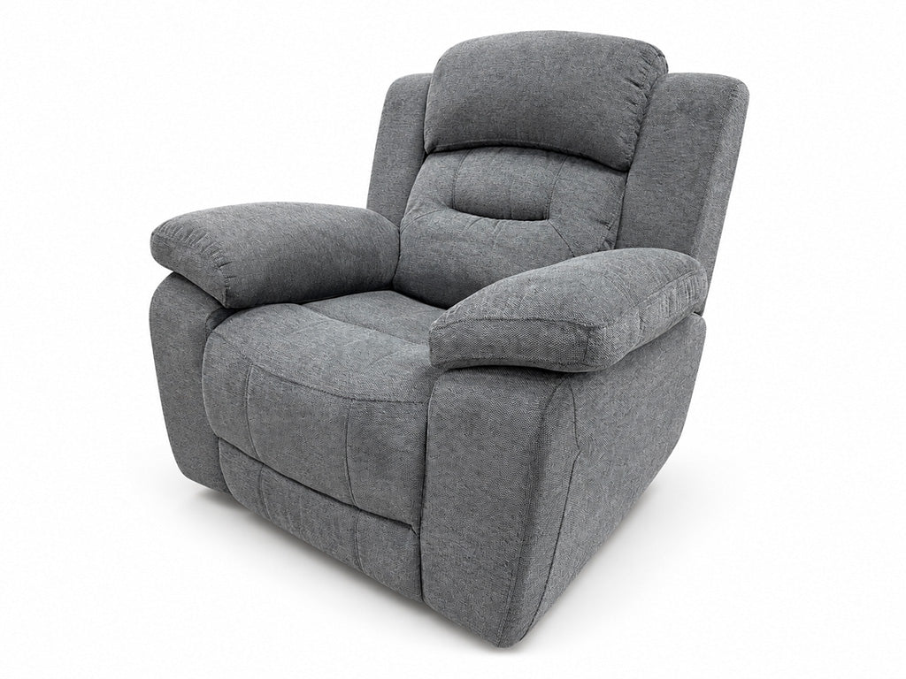 Roma reclinersoffa - Tyg Mörkgrå &amp; Beige