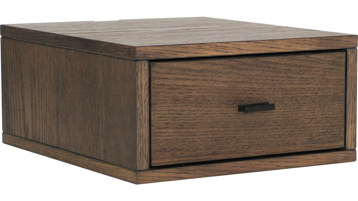 REGAL Sängbord för vägg – brunlackad ek