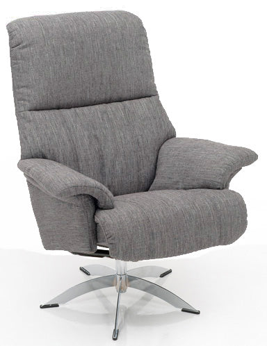 Rhodos fåtölj inkl fotpall Tyg: Beach 2380 Grå