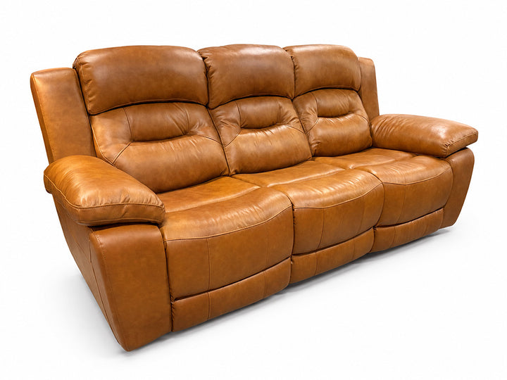 Roma reclinersoffa - Brun &amp; Svart skinn