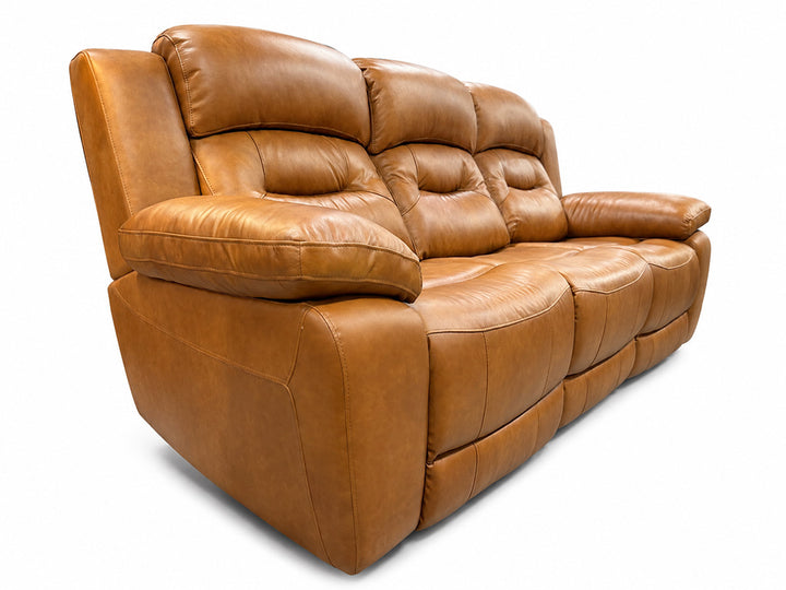 Roma reclinersoffa - Brun &amp; Svart skinn