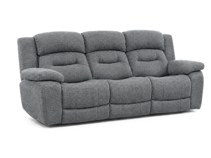 Roma reclinersoffa - Tyg Mörkgrå &amp; Beige