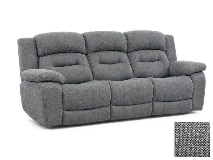 Roma reclinersoffa - Tyg Mörkgrå &amp; Beige