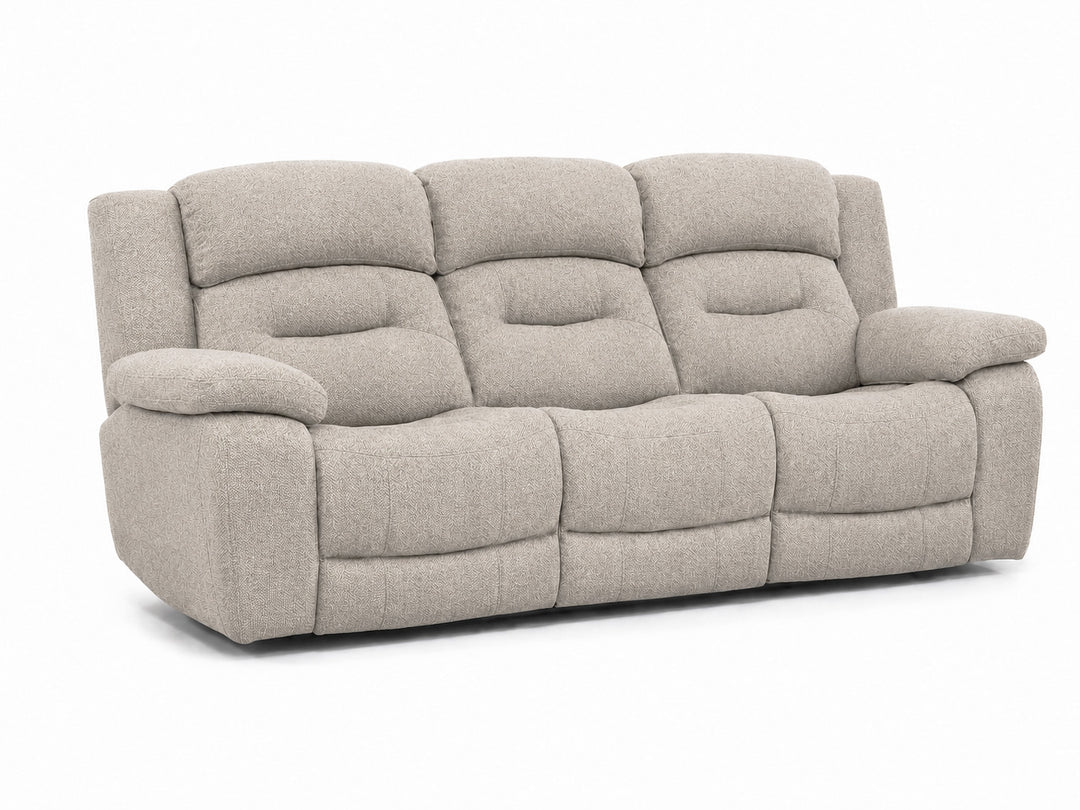 Roma reclinersoffa - Tyg Mörkgrå &amp; Beige