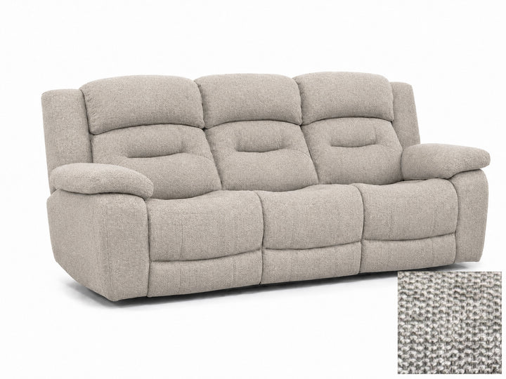 Roma reclinersoffa - Tyg Mörkgrå &amp; Beige