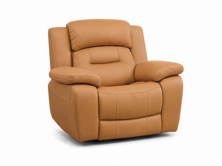 Roma reclinersoffa - Brun & Svart skinn