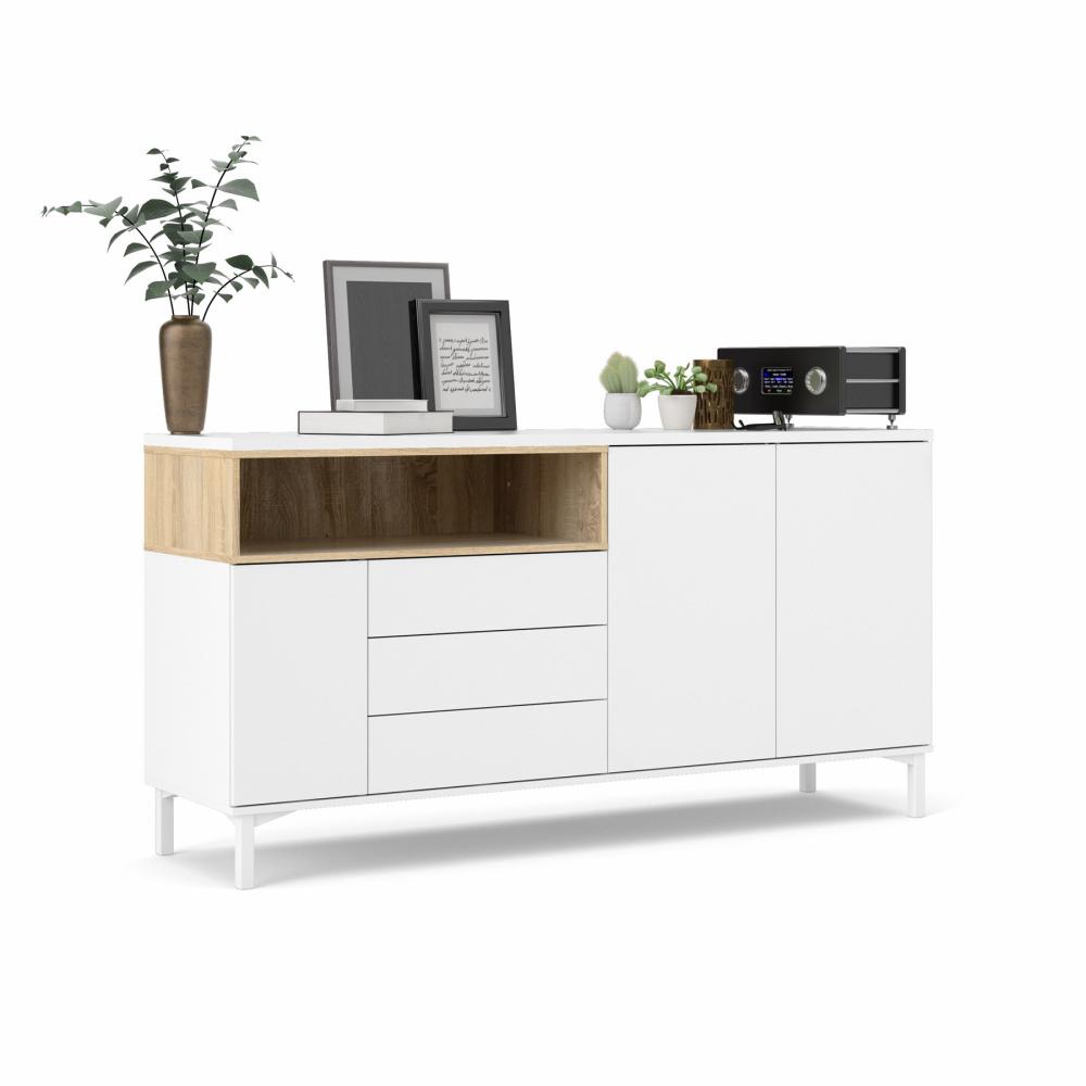 Roomers Sideboard Vit/Ek