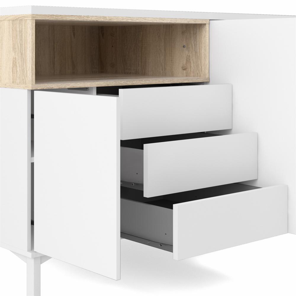 Roomers Sideboard Vit/Ek