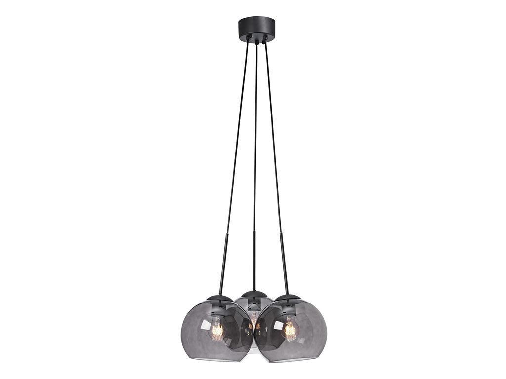 Salle Taklampa Svart/Rök Glas