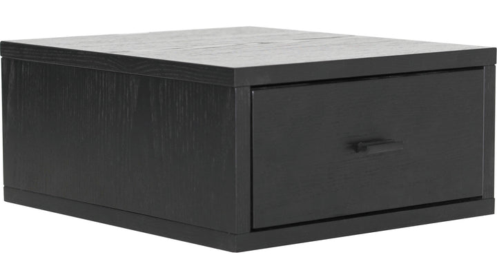 REGAL Sängbord för vägg – svartlackad ek