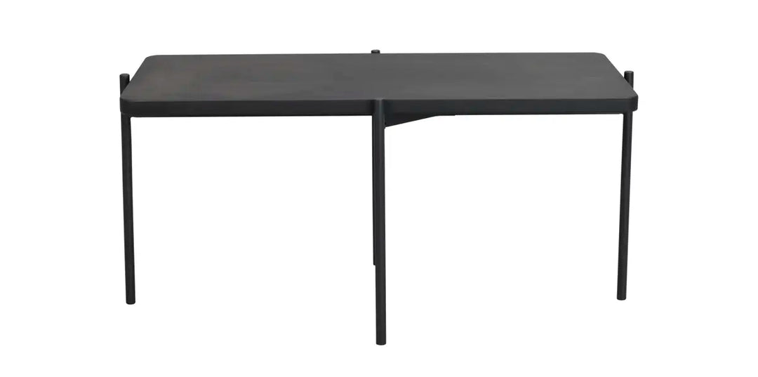 Shelton soffbord 95x50 svart oljad ask/svart metall – Rowico Home