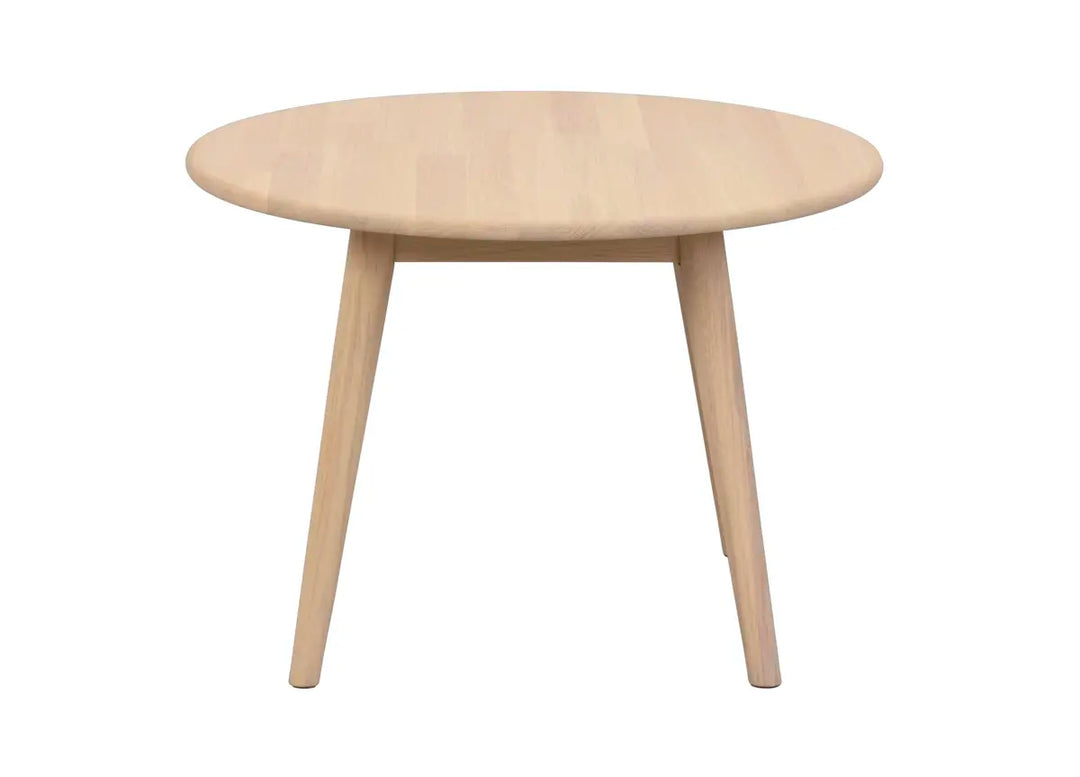 Tompkins soffbord runt Ø60 vitpigmenterad ek – Rowico Home