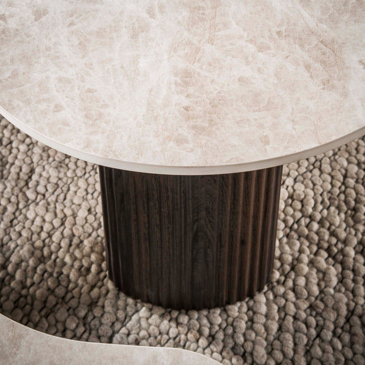 Ceramo soffbord – Taj Mahal-look och mörkbrunt underrede