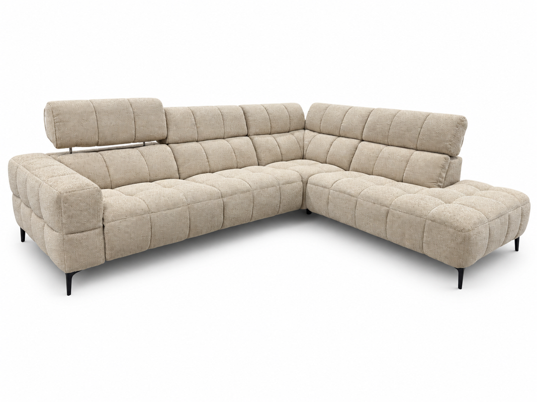 Texas avslutsoffa med recliner i beige – höger avslut