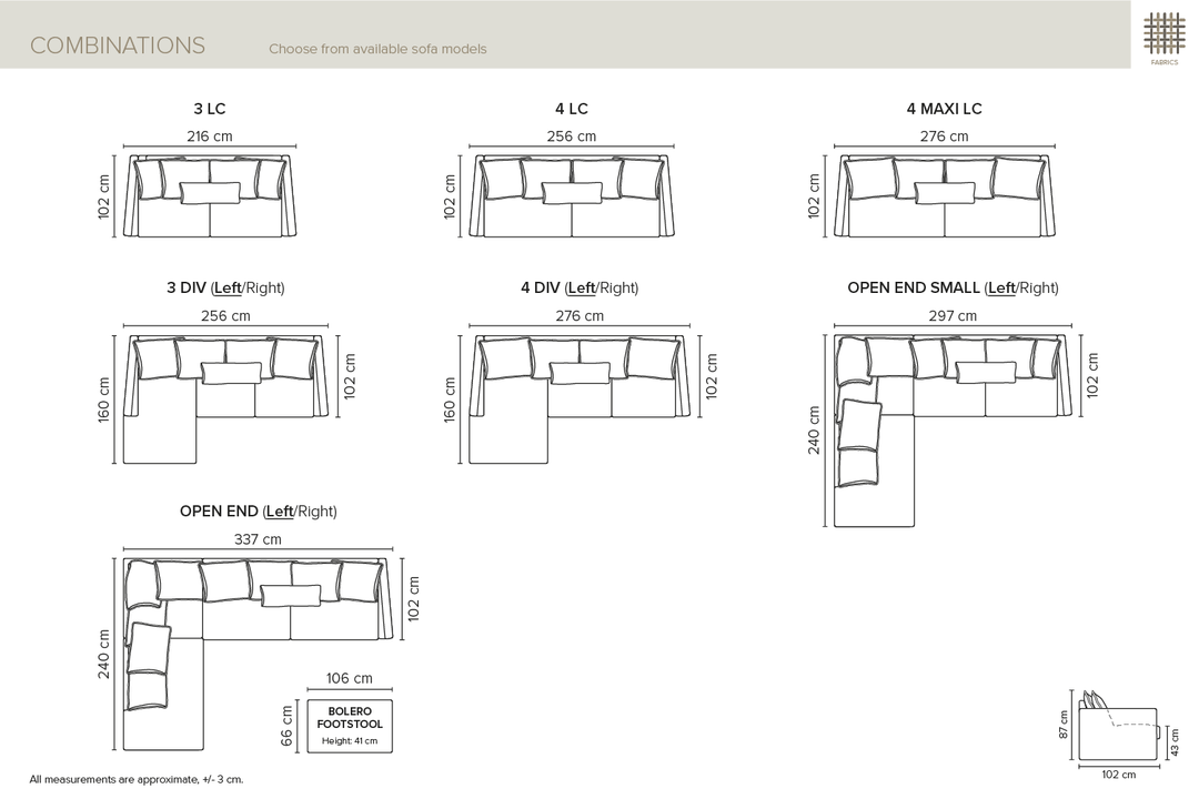 Bolero 4-sits Soffa