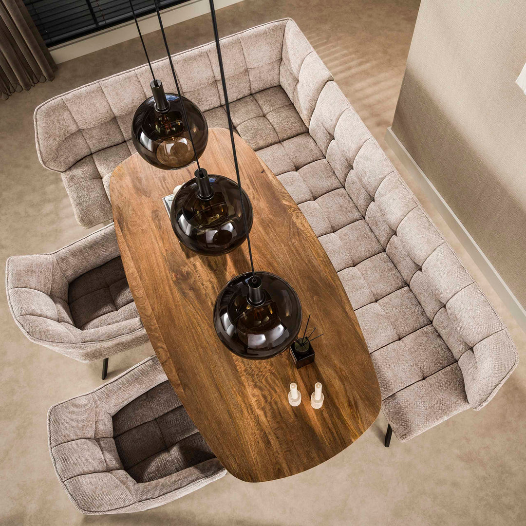 Wave Köksbord 180 Oval – detalj av vågmönster