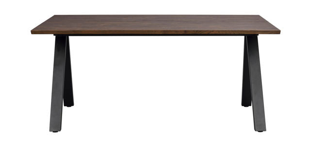 Carradale matbord 170 brun ek/V-ben svart metall