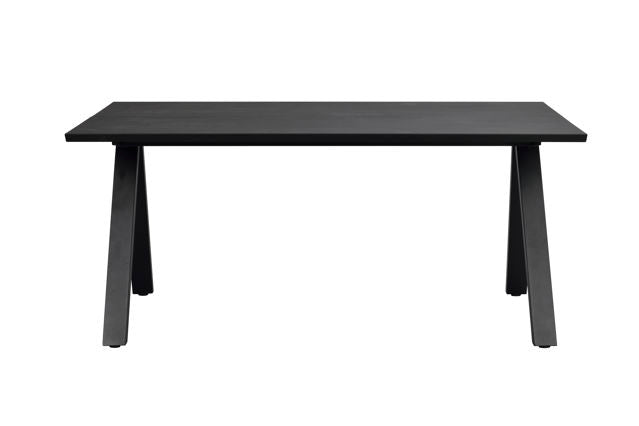 Carradale matbord 170 svart ek/V-ben svart met