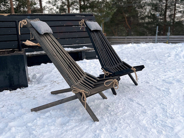 Eco chair i snön grå och svart